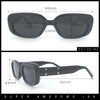 Womens Mod Rectangular Plastic Narrow Rectangle Sunglasses