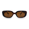 Womens Mod Rectangular Plastic Narrow Rectangle Sunglasses