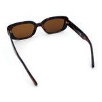 Womens Mod Rectangular Plastic Narrow Rectangle Sunglasses