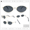 Hipster Classic Oval Hustler Metal Rim Retro Fashion Sunglasses