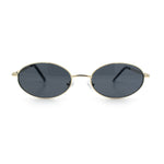 Hipster Classic Oval Hustler Metal Rim Retro Fashion Sunglasses