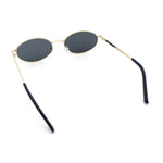 Hipster Classic Oval Hustler Metal Rim Retro Fashion Sunglasses