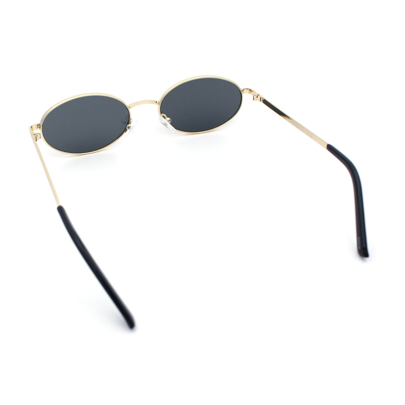 Hipster Classic Oval Hustler Metal Rim Retro Fashion Sunglasses
