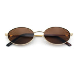 Hipster Classic Oval Hustler Metal Rim Retro Fashion Sunglasses