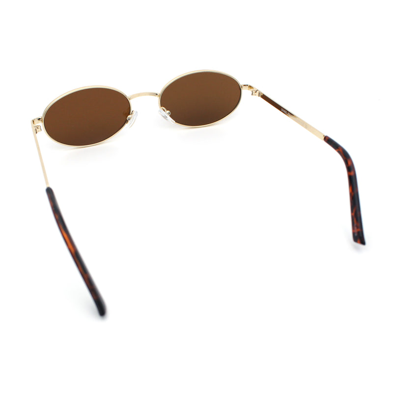 Hipster Classic Oval Hustler Metal Rim Retro Fashion Sunglasses