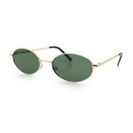 Hipster Classic Oval Hustler Metal Rim Retro Fashion Sunglasses