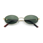 Hipster Classic Oval Hustler Metal Rim Retro Fashion Sunglasses