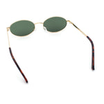 Hipster Classic Oval Hustler Metal Rim Retro Fashion Sunglasses