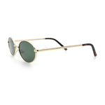 Hipster Classic Oval Hustler Metal Rim Retro Fashion Sunglasses