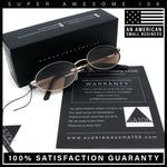 Hipster Classic Oval Hustler Metal Rim Retro Fashion Sunglasses