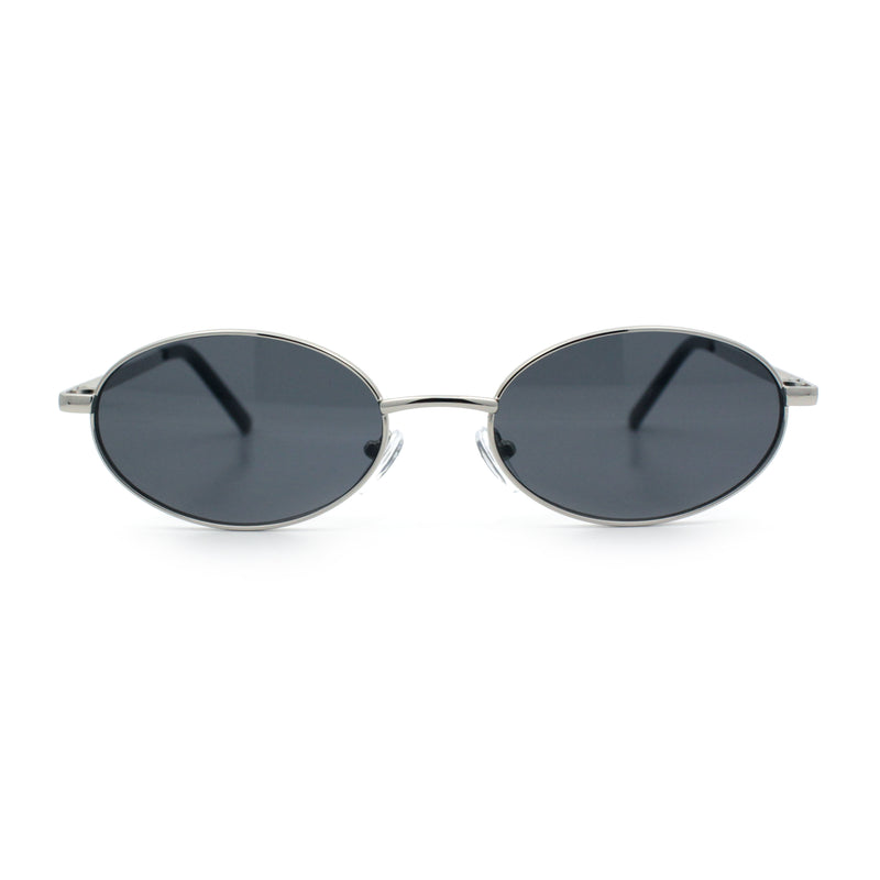 Hipster Classic Oval Hustler Metal Rim Retro Fashion Sunglasses