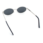 Hipster Classic Oval Hustler Metal Rim Retro Fashion Sunglasses