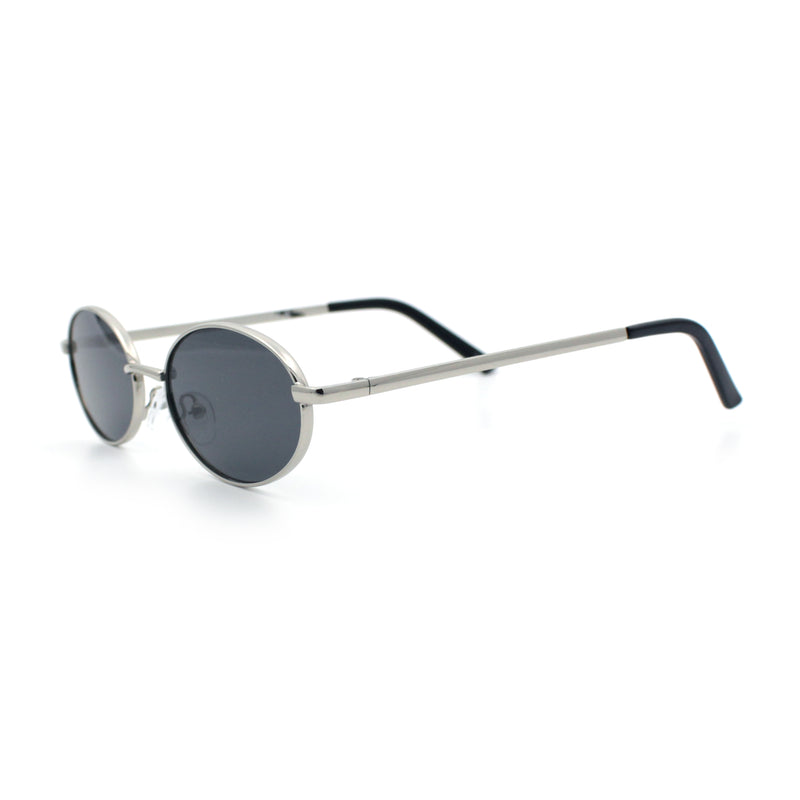Hipster Classic Oval Hustler Metal Rim Retro Fashion Sunglasses