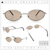Hipster Classic Oval Hustler Metal Rim Retro Fashion Sunglasses
