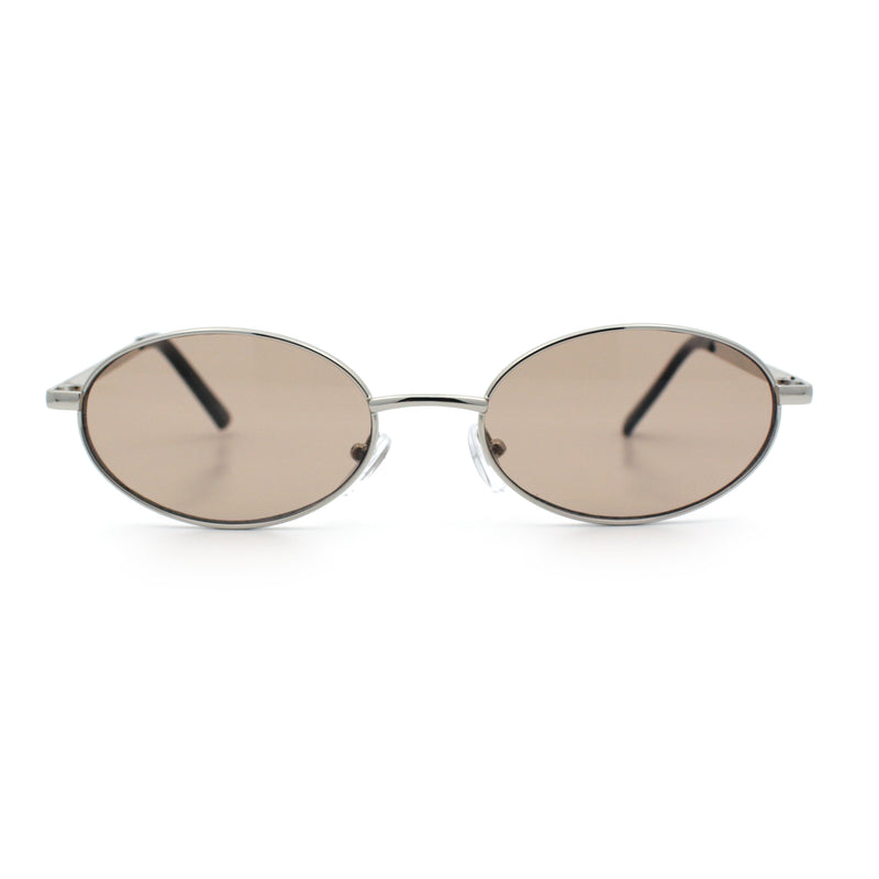 Hipster Classic Oval Hustler Metal Rim Retro Fashion Sunglasses