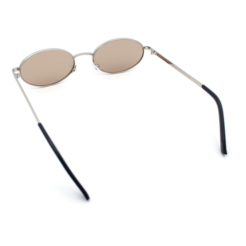 Hipster Classic Oval Hustler Metal Rim Retro Fashion Sunglasses