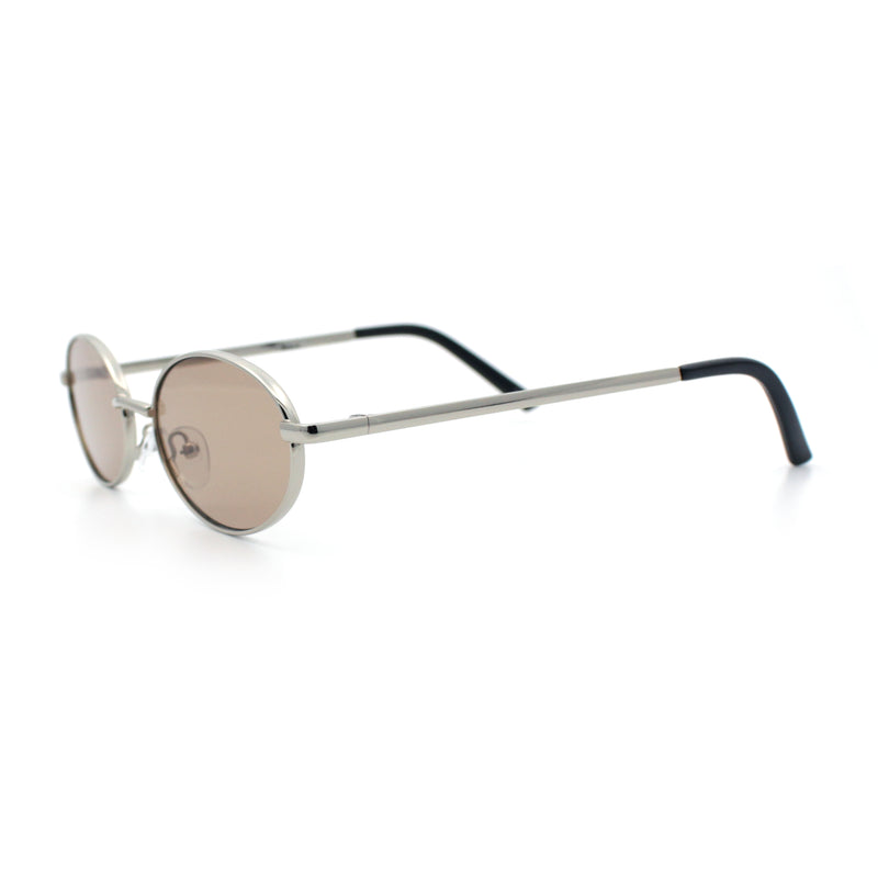 Hipster Classic Oval Hustler Metal Rim Retro Fashion Sunglasses