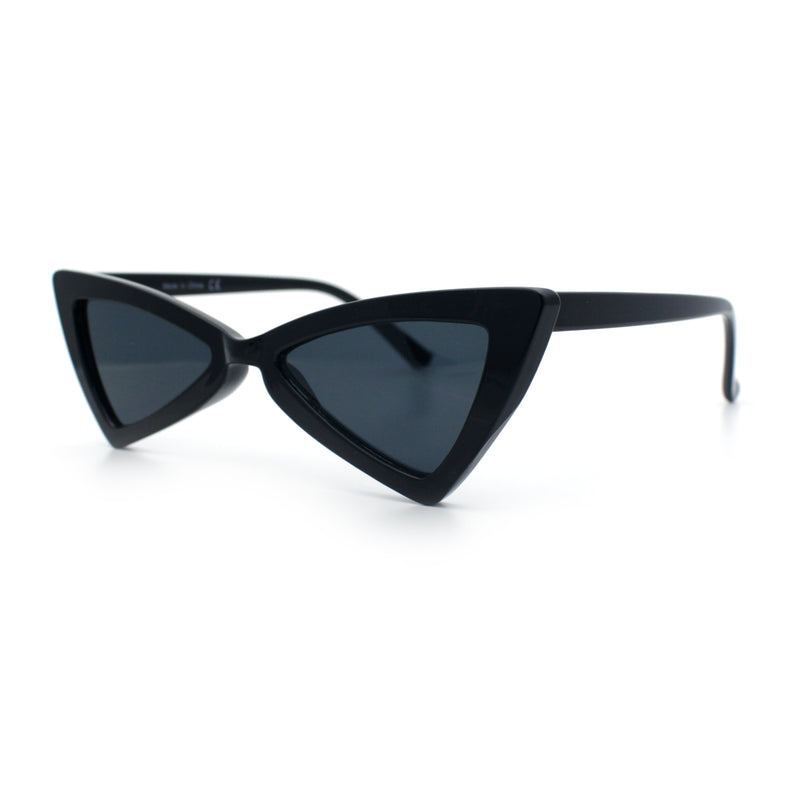 Womens Squared Triangle Gothic Retro Cat Eye Plastic 20s Sunglasses