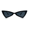 Womens Squared Triangle Gothic Retro Cat Eye Plastic 20s Sunglasses