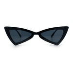 Womens Squared Triangle Gothic Retro Cat Eye Plastic 20s Sunglasses