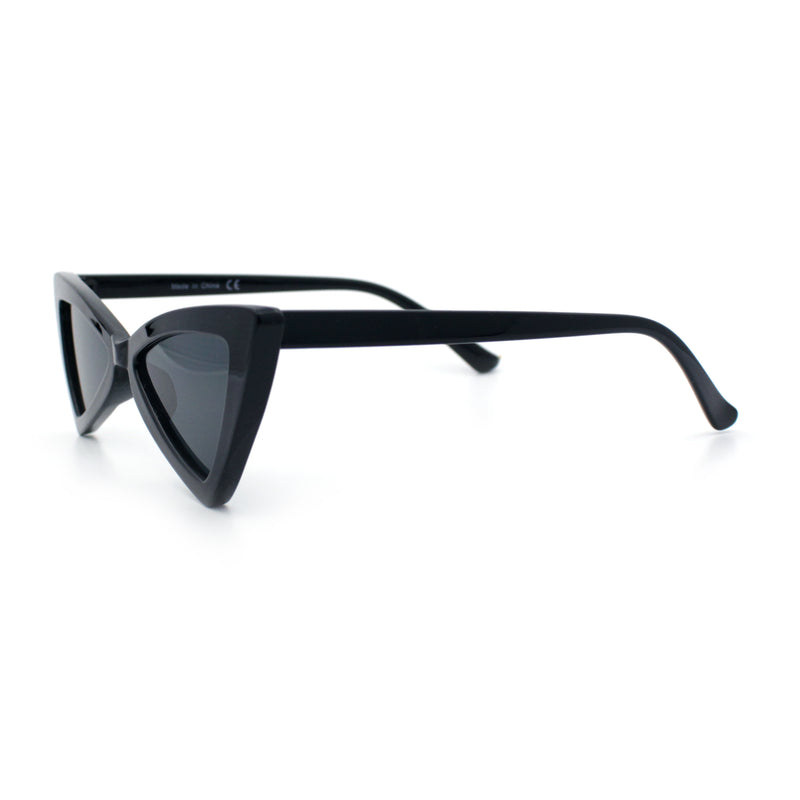 Womens Squared Triangle Gothic Retro Cat Eye Plastic 20s Sunglasses