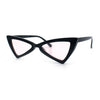 Womens Squared Triangle Gothic Retro Cat Eye Plastic 20s Sunglasses