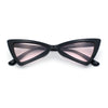 Womens Squared Triangle Gothic Retro Cat Eye Plastic 20s Sunglasses