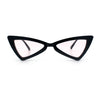 Womens Squared Triangle Gothic Retro Cat Eye Plastic 20s Sunglasses