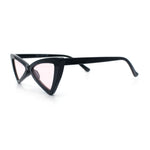 Womens Squared Triangle Gothic Retro Cat Eye Plastic 20s Sunglasses