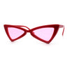 Womens Squared Triangle Gothic Retro Cat Eye Plastic 20s Sunglasses