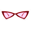 Womens Squared Triangle Gothic Retro Cat Eye Plastic 20s Sunglasses