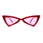 Womens Squared Triangle Gothic Retro Cat Eye Plastic 20s Sunglasses