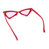 Womens Squared Triangle Gothic Retro Cat Eye Plastic 20s Sunglasses