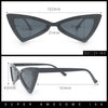 Womens Squared Triangle Gothic Retro Cat Eye Plastic 20s Sunglasses