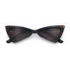 Womens Squared Triangle Gothic Retro Cat Eye Plastic 20s Sunglasses