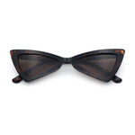 Womens Squared Triangle Gothic Retro Cat Eye Plastic 20s Sunglasses