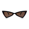 Womens Squared Triangle Gothic Retro Cat Eye Plastic 20s Sunglasses