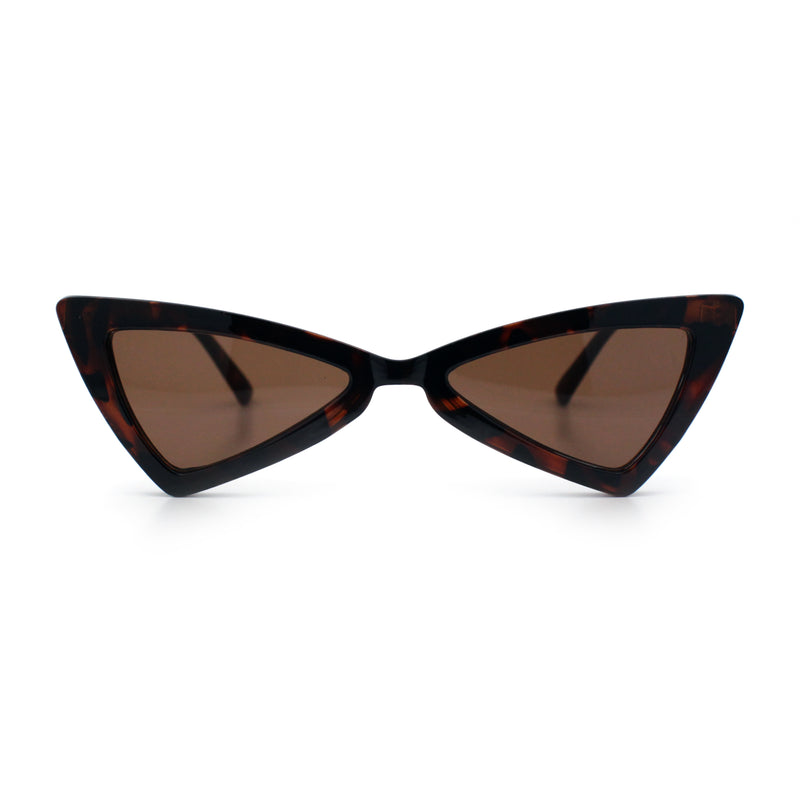 Womens Squared Triangle Gothic Retro Cat Eye Plastic 20s Sunglasses