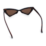 Womens Squared Triangle Gothic Retro Cat Eye Plastic 20s Sunglasses