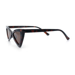 Womens Squared Triangle Gothic Retro Cat Eye Plastic 20s Sunglasses