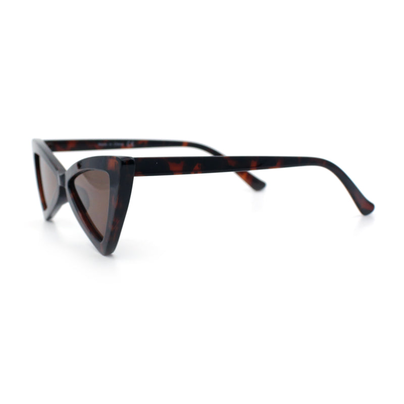 Womens Squared Triangle Gothic Retro Cat Eye Plastic 20s Sunglasses