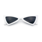 Womens Squared Triangle Gothic Retro Cat Eye Plastic 20s Sunglasses