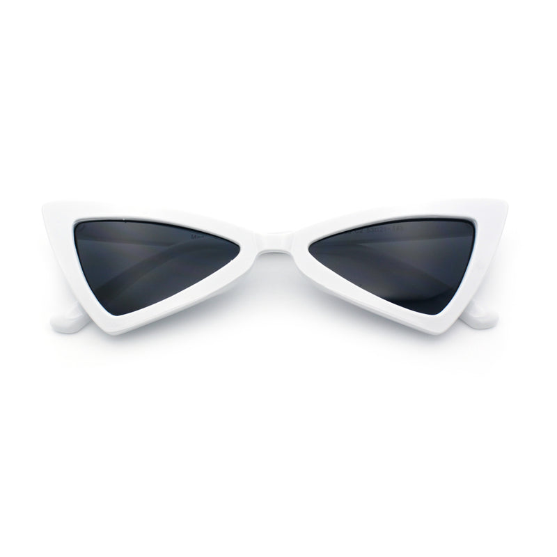 Womens Squared Triangle Gothic Retro Cat Eye Plastic 20s Sunglasses