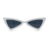 Womens Squared Triangle Gothic Retro Cat Eye Plastic 20s Sunglasses