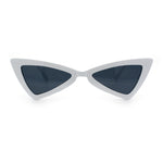 Womens Squared Triangle Gothic Retro Cat Eye Plastic 20s Sunglasses