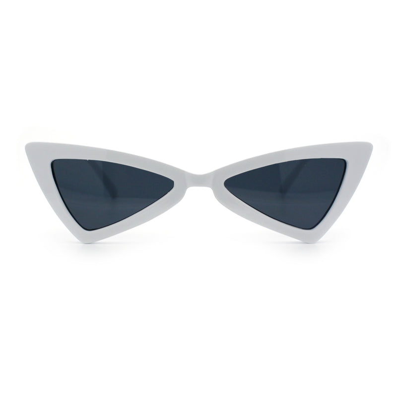 Womens Squared Triangle Gothic Retro Cat Eye Plastic 20s Sunglasses