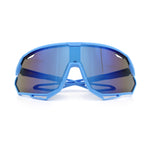 Kids Xloop Boys Shield Color Mirror MTB Style Sport Wrap Plastic Sunglasses