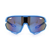 Kids Xloop Boys Shield Color Mirror MTB Style Sport Wrap Plastic Sunglasses