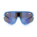 Kids Xloop Boys Shield Color Mirror MTB Style Sport Wrap Plastic Sunglasses