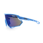 Kids Xloop Boys Shield Color Mirror MTB Style Sport Wrap Plastic Sunglasses